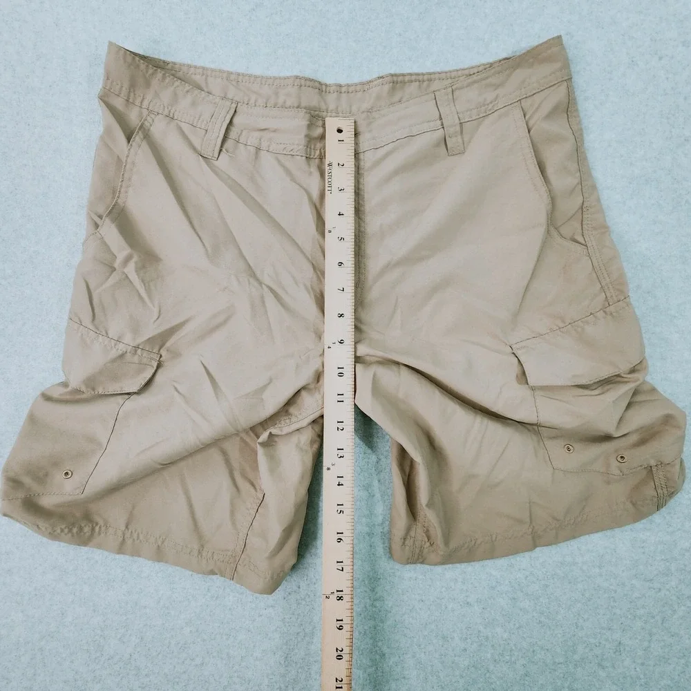 Magellan Outdoors Cargo Shorts Men 38 Tan Fishing Water Repellent 6-Pocket Sport